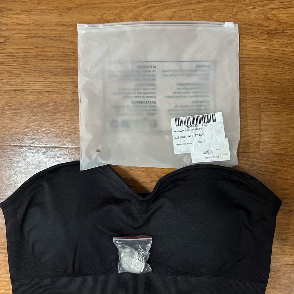 Women's Black Strapless Bra